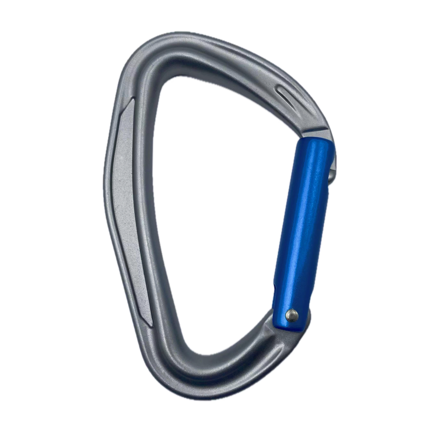 Bergsteigerschnalle f&uuml;r Outdoor-Kletterausr&uuml;stung, verschlei&szlig;fester D-Typ-Sicherheitshaken aus Aluminiumlegierung, gerade T&uuml;r, schnell aufh&auml;ngbar