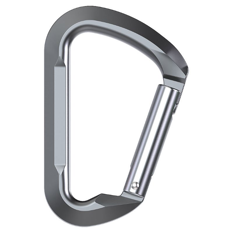 Bergsteigerschnalle f&uuml;r Outdoor-Kletterausr&uuml;stung, verschlei&szlig;fester D-Typ-Sicherheitshaken aus Aluminiumlegierung, gerade T&uuml;r, schnell aufh&auml;ngbar