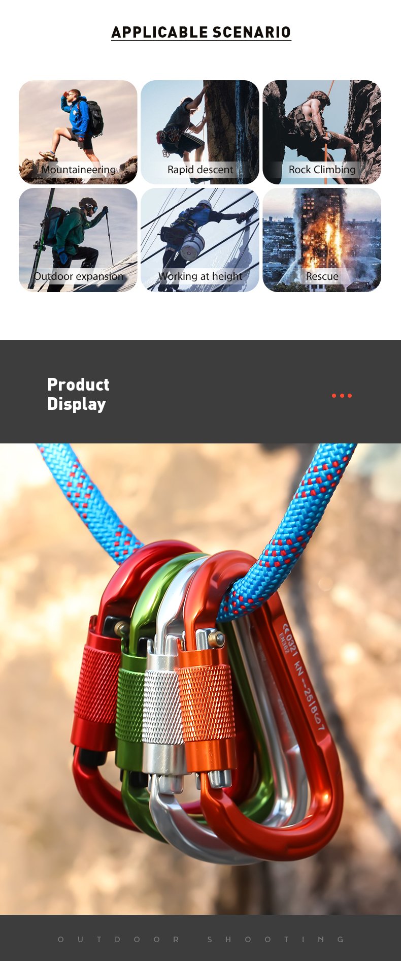 Bergsteigerschnalle, Outdoor-Kletterausrüstung, verschleißfest, birnenförmig, automatische Verriegelung, Sicherheitshaken, automatische 2-stufige Hauptverriegelung aus Aluminiumlegierung Bergsteigerschnalle, Outdoor-Kletterausrüstung, verschleißfest, birnenförmig, automatische Verriegelung, Sicherheitshaken, automatische 2-stufige Hauptverriegelung aus Aluminiumlegierung