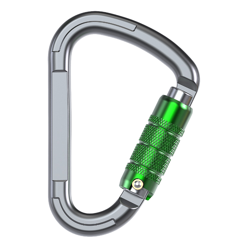 Bergsteigerschnalle zum Klettern im Freien Ausr&uuml;stung Verschlei&szlig;festes, birnenf&ouml;rmiges Automatikschloss, Sicherheitshaken, automatisches 3-Stufen-Hauptschloss aus Aluminiumlegierung