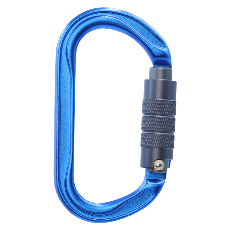 Bergsteiger-Schnalle Outdoor-Bergsteiger-Kletterausr&uuml;stung Verschlei&szlig;fester O-f&ouml;rmiger Abflachungs-Sicherheitshaken Automatische 2-Stufen-Hauptverriegelung aus Aluminiumlegierung
