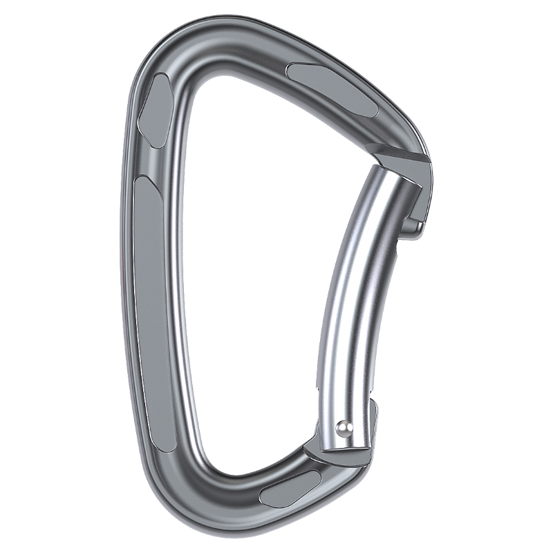 Bergsteigerschnalle Outdoor-Kletterausr&uuml;stung Verschlei&szlig;fester D-Sicherheitshaken, gebogene T&uuml;rschnalle aus Aluminiumlegierung